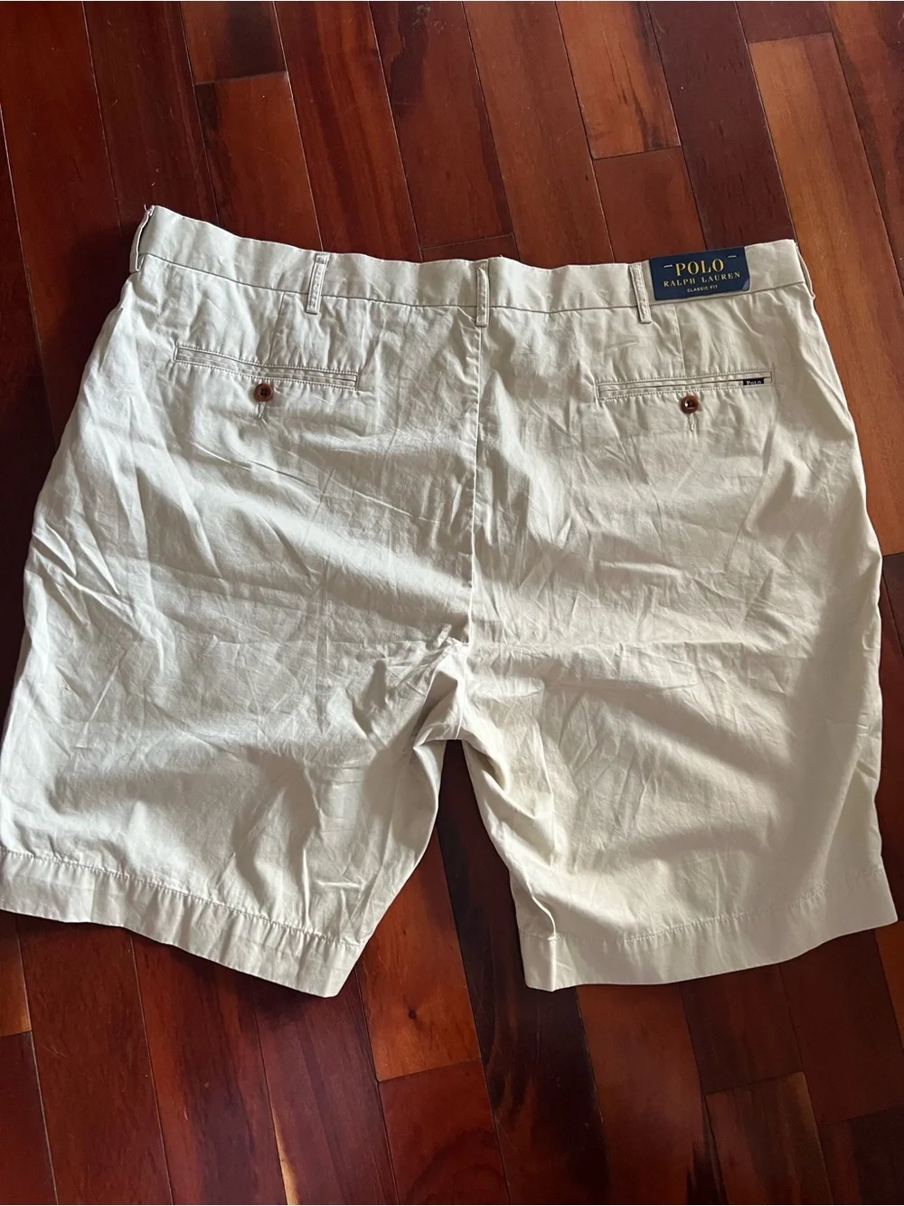 Ralph Lauren Khaki Flat-Front Chino Shorts NWT